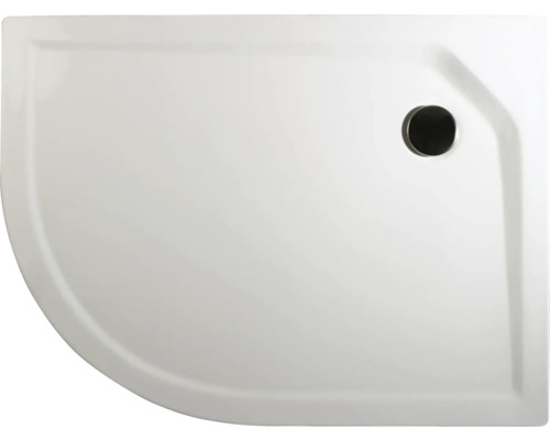 Cădiță duș asimetrică Schulte D20024, 120x90 cm, acril alb, incl. picioare și sifon scurgere