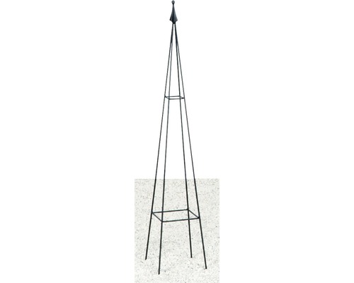 Obelisc pentru plante cățărătoare Levin, metal, 17x17x90 cm, negru