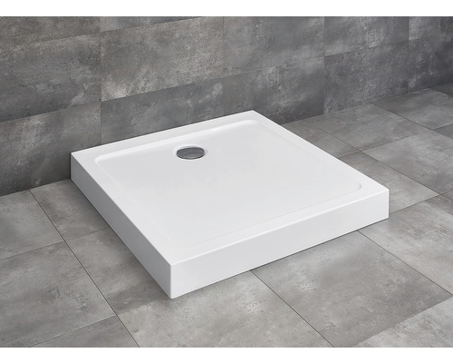 Cădiță de duș pătrată Radaway Doros C Compact 100x100x11,5 cm acril alb SDRC1010-05