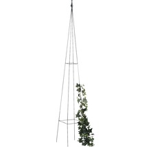 Obelisc pentru plante cățărătoare Levin, metal, 23x23x150 cm, negru-thumb-0
