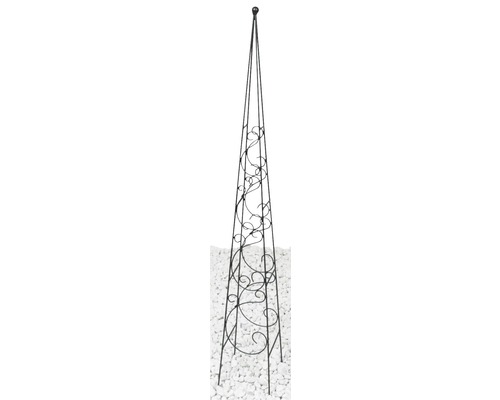 Obelisc pentru plante Fidelis, 17x17x120 cm, negru