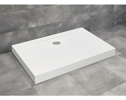 Cădiță de duș dreptunghiulară Radaway Doros D Compact 80x100x11,5 cm acril alb SDRD1080-05