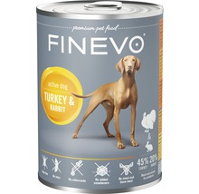 Hrană umedă pentru câini FINEVO Active cu iepure și curcan 800 g-thumb-0