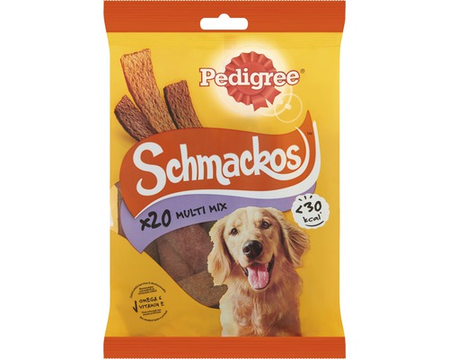 Snack pentru câini Pedigree Schmackos Multi Mix 140 g Pedigree Schmackos Multi Mix gustare pentru câini, 20 bucăți