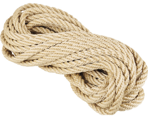 Frânghie polipropilenă Mamutec Ø8mm x 10m, bej Frânghie împletită din fibre naturale