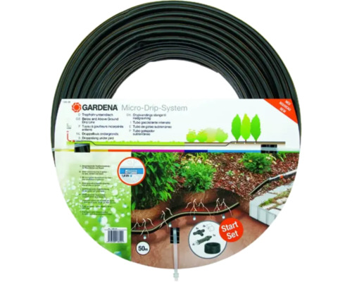 Set subteran furtun 50 m & picurătoare Gardena Set subteran furtun 50 m & picurătoare Gardena