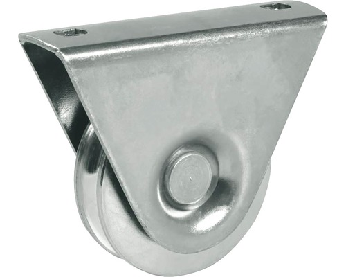 Roată poartă culisantă IBFM Ø80mm 22x37x95 mm, max. 300kg, pentru șină „U” 16mm Rola metalică