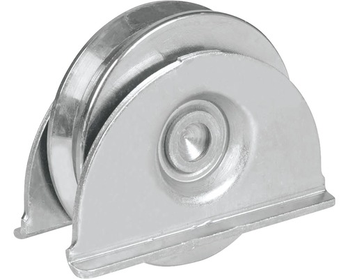 Roată poartă culisantă IBFM Ø80mm 20x33x15 mm, max. 300kg, pentru șină „V” Rola de poartă din metal
