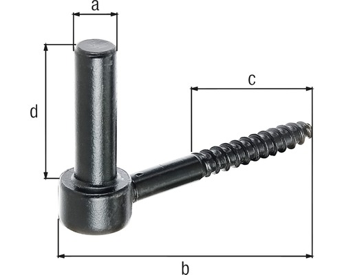 Dimensiunile unui cârlig cu șurub