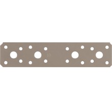Conector metalic cu găuri pentru fixarea construcțiilor din lemn