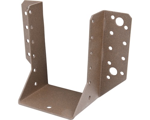 Papuc tip A grindă lemn Alberts Duravis 80x120x2 mm, oțel zincat maro închis Suport metalic pentru grinzi de lemn cu orificii de fixare