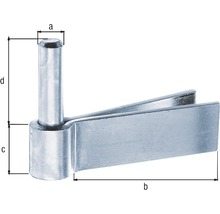 Balama poartă cu dimensiunile a, b, c și d
