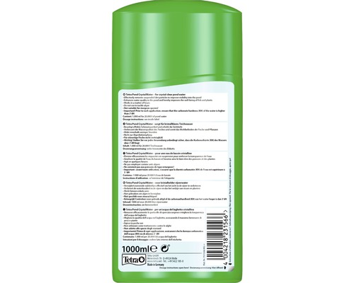 Tetra Pond CrystalWater pentru îmbunătățirea clarității apei în iaz, 1000 mililitri