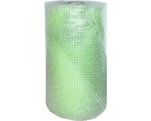 Folie cu bule mici de aer 50cm x 50m, 70g/m², verde-transparent-0