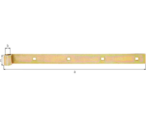 Bandă dreaptă pentru balama cu patru găuri pătrate și dimensiuni