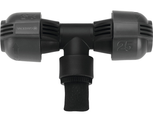 Racord tip T Gardena, 25 milimetri, pentru irigarea grădinii