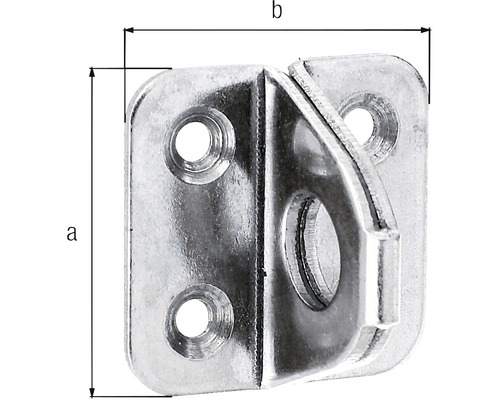 Agățătoare metalică cu dimensiunile A și B
