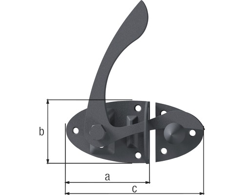 Încuietoare poartă cu dimensiuni