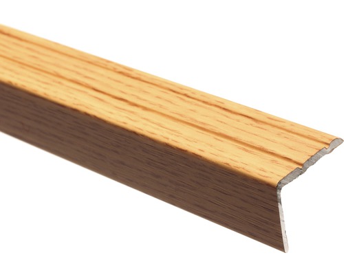 Protecție treaptă aluminiu 2700x25x20 mm stejar Profil muchie scară din lemn