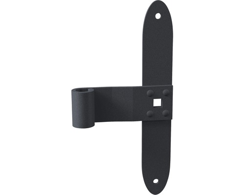 Braț balama obloane Alberts Ovado Ø13 x 200mm, de mijloc, oțel zincat negru Balamaua reglabila pentru porti