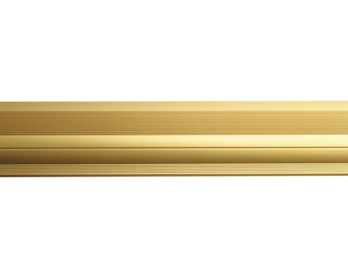 Prim-plan cu un placaj auriu de perete cu caneluri orizontale