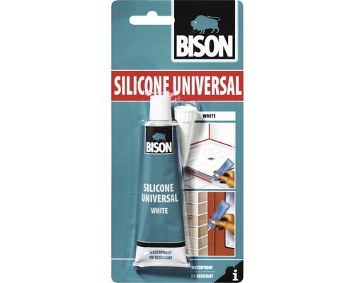 Silicon universal Bison alb 60 ml Silicon universal Bison, cartuș alb