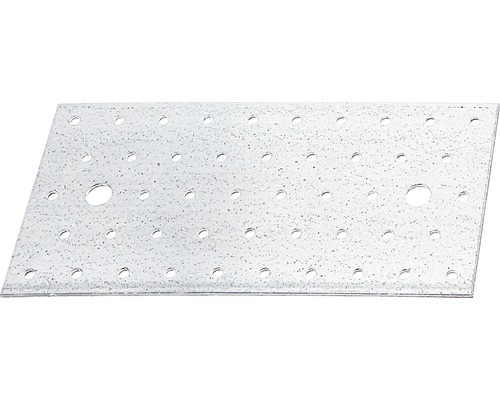 Placă perforată de îmbinare lemn Alberts 240x120x2 mm, oțel zincat Sendzimir Placă de construcție perforată din metal