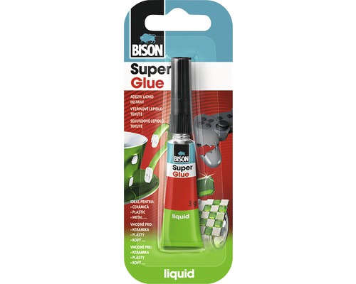 Adeziv cianoacrilat Bison Super Glue liquid 2 ml