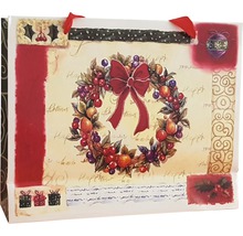 Sac de cadouri cu motiv de Crăciun și fundă