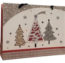 Sacosa de cadou cu motiv de pom de Crăciun