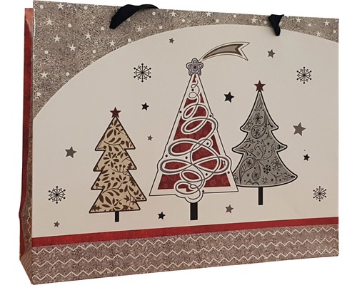 Sacosa de cadou cu motiv de pom de Crăciun