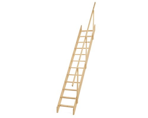 Scară din lemn cu balustradă pentru interior