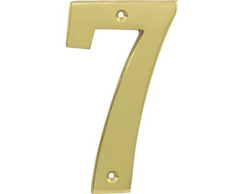 Număr casă „7” pentru poartă/ușă, material alamă