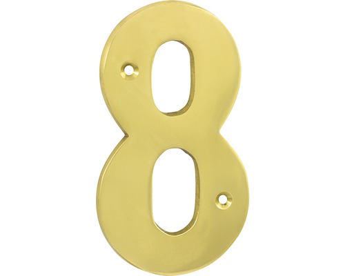 Număr casă „8” pentru poartă/ușă, material alamă