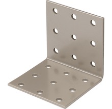 Conector unghiular cu găuri pentru construcții din lemn