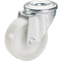 Roată pivotantă cu placă și roată din plastic