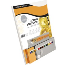Set de inițiere Daler Rowney cu vopsele acrilice, pânză și pensule