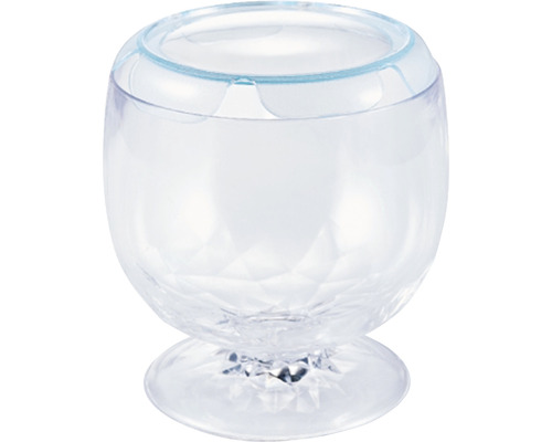 Bol de înghețată transparent pe picior