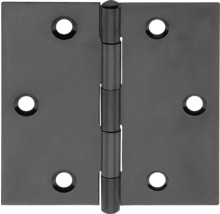 Balamală metalică de ușă cu găuri pentru șuruburi