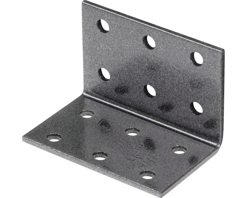 Colțar metalic perforat Alberts Duravis 40x40x60x2,5 mm, oțel zincat negru