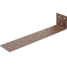 Conector unghiular din metal cu găuri pentru fixare