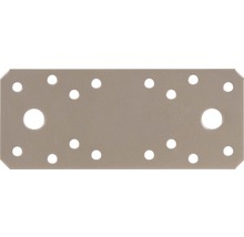 Conector metalic cu găuri pentru construcții din lemn