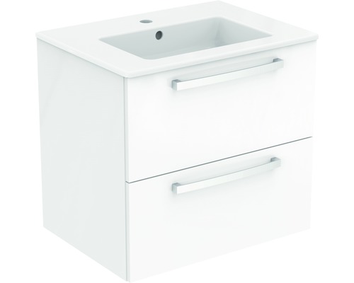 Dulap bază lavoar baie suspendat Ideal Standard Tesi 60 cm lemn/plastic alb 2 sertare Dulap de lavoar alb cu două sertare și lavoar aplicat