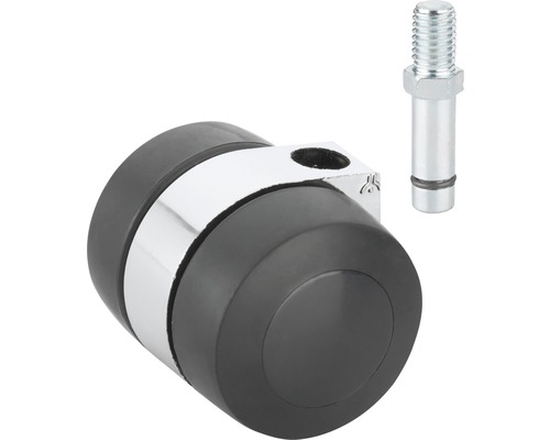 Tarrox Design-Doppelrolle Polyamid bis 50 kg, 35 mm mit Stift/Gewinde buc