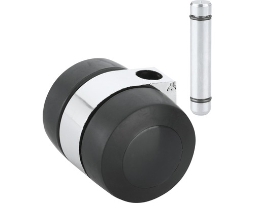Opriitor de ușă din cauciuc și metal cu material de fixare