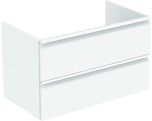 Bază lavoar baie Ideal Standard Tesi, 2 sertare, MDF, 80 cm, alb lucios-0