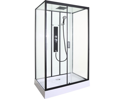Cabină de duș completă cu cap de duș și armături