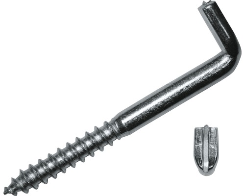 Șuruburi pentru lemn cu cârlig tip L Dresselhaus 4,4x50 mm oțel zincat, 50 bucăți, crestătură pentru șurubelniță dreaptă Șuruburi pentru lemn cu cârlig tip L Dresselhaus 4,4x50 mm oțel zincat, 50 bucăți, crestătură pentru șurubelniță dreaptă