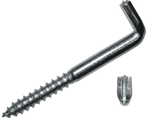 Holșuruburi cu cârlig tip L Dresselhaus 5,8x80 mm oțel zincat, 20 bucăți, crestătură pentru șurubelniță dreaptă