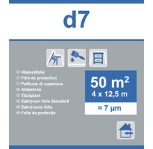 Folie de acoperire cu o suprafață de 50 de metri pătrați pentru protecția mobilierului și a podelelor